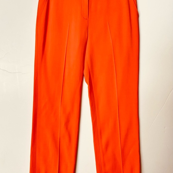 NEW! A.L.C. Kennedy Trouser Pants Clementine Orange Straight Legs - Picture 3 of 8